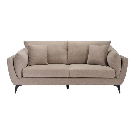 Buy Carter Taupe 3 Seater Sofa in Dark Neutral Textured Fabric, 3 from Furnituretta
