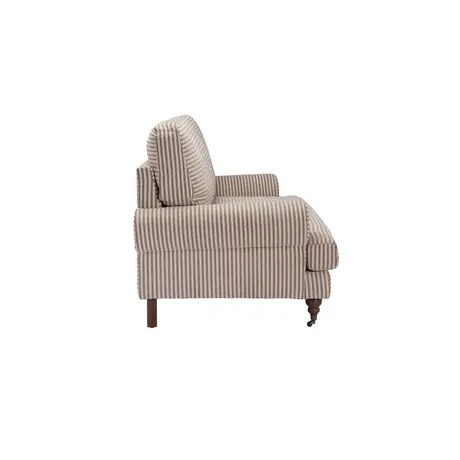 Buy Kent Charcoal Stripe 2 Seater Sofa in Chenille with Brass Front Castors, 4 from Furnituretta