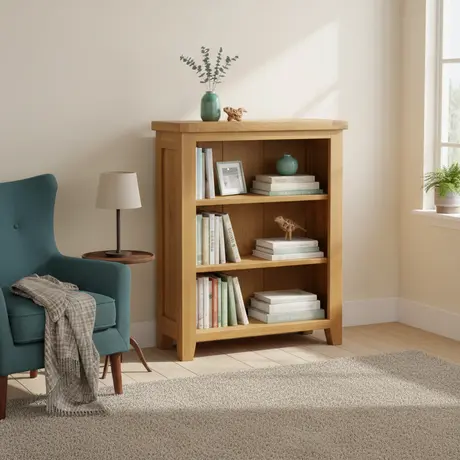 Buy Acorn Solid Oak Small Bookcase, 4 from Furnituretta