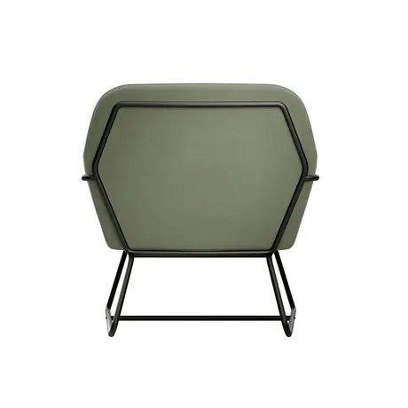 Buy Charles Sage Velvet Armchair with Matte Black Frame, Colour: Sage, 5 from Furnituretta