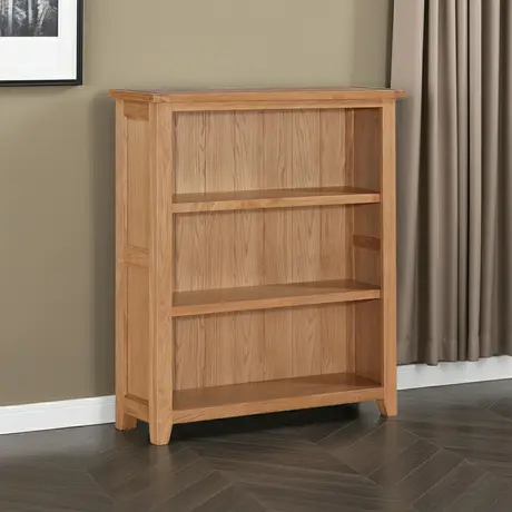 Buy Stirling Solid Oak Bookcase with Two Shelves, 3 from Furnituretta