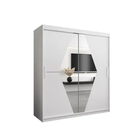 Buy Boliwia Sliding Door Wardrobe 180cm, Colour: White, Width: 180 from Furnituretta