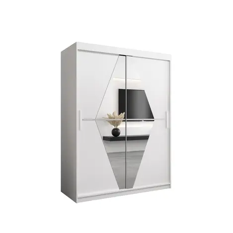 Buy Boliwia Sliding Door Wardrobe 150cm, Colour: White, Width: 150 from Furnituretta