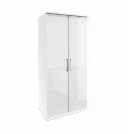 Buy Optima 18 - 2 Door Wardrobe, Colour: White, Width: 90 from Furnituretta