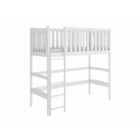 Buy Laura Loft Bed, Colour: White, Mattresses: Without Mattress from Furnituretta