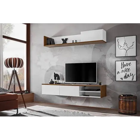 Buy Dallas TV Entertainment Unit, Colour: White, Width: 180 from Furnituretta
