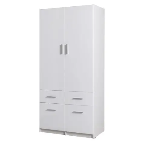 Buy Snow 03 Hinged Door Wardrobe 92cm from Furnituretta