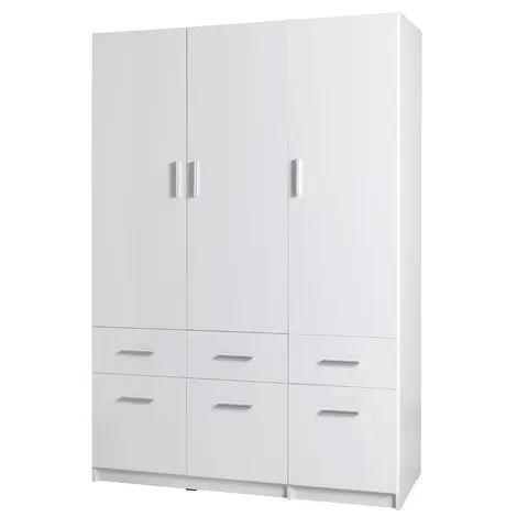 Buy Snow 04 Hinged Door Wardrobe 136cm from Furnituretta
