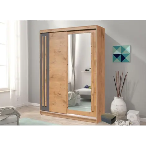 Effect 2 Sliding Door Wardrobe 175cm, Colour: Anderson Pine, Width: 175, 5 for sale Buy Effect 2 Sliding Door Wardrobe 175cm, Colour: Anderson Pine, Width: 175, 5 from Furnituretta