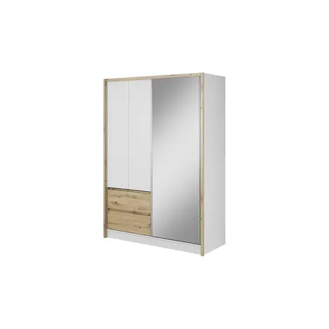 Buy Sara Sliding Door Wardrobe 154cm, Colour: Oak Artisan, Width: 150 from Furnituretta