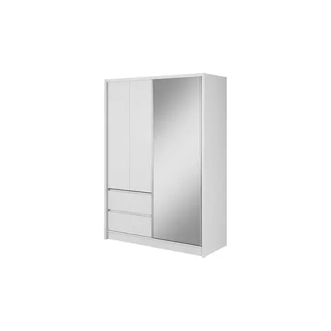 Buy Sara Sliding Door Wardrobe 154cm, Colour: White Matt, Width: 150 from Furnituretta
