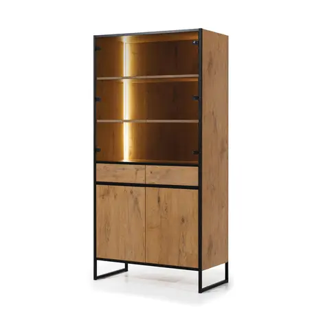 Buy Loft Tall Display Cabinet 90cm with LED from Furnituretta