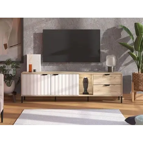 Buy Esher Grey Oak Effect TV Unit: Sleek and Stylish from Furnituretta