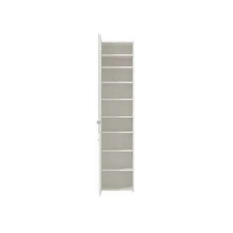Otley White Mirrored Slim Shoe Cabinet for Stylish Storage, Colour: White, 5 for sale Buy Otley White Mirrored Slim Shoe Cabinet for Stylish Storage, Colour: White, 5 from Furnituretta
