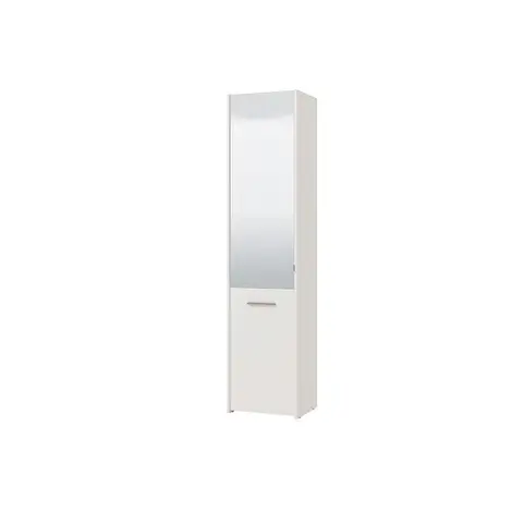 Otley White Mirrored Slim Shoe Cabinet for Stylish Storage, Colour: White, 3 for sale Buy Otley White Mirrored Slim Shoe Cabinet for Stylish Storage, Colour: White, 3 from Furnituretta