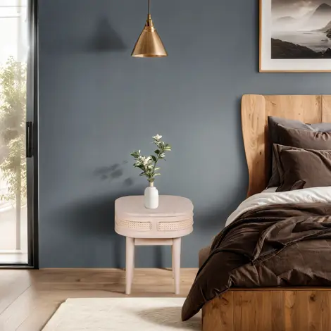 Buy Valencia Bedside Table: Durable Wood and Cane Design from Furnituretta