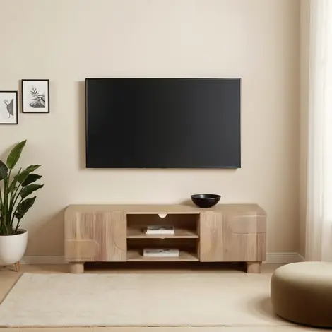 Buy Sleek and Stylish Austin Solid Wood TV Cabinet for Your Home from Furnituretta