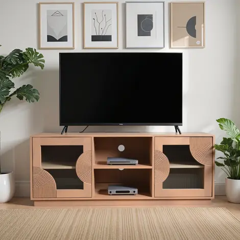Buy Indus TV Cabinet: Real Wood & Amazing Style from Furnituretta
