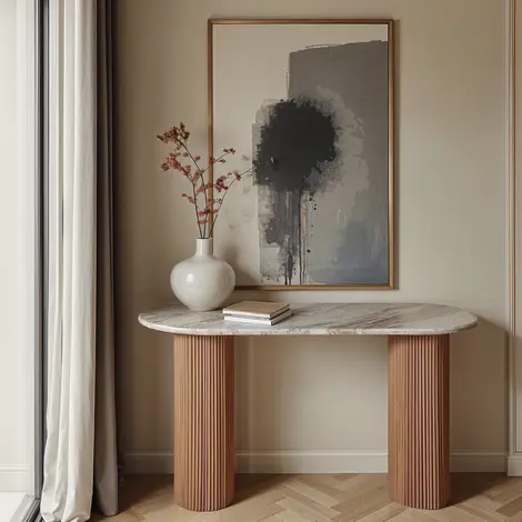Buy Ashford Marble Pedestal Console Table: A Stunning Addition from Furnituretta