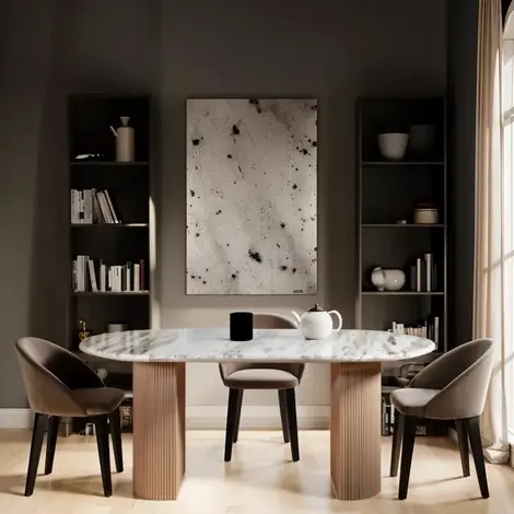 Buy Elegant Ashford Marble Dining Table for 6-8 People from Furnituretta