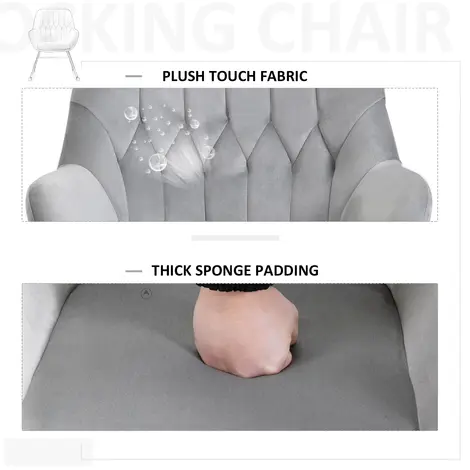 Homcom Rocking Chair Reading Accent Armchair with Steel Frame, 7 for sale Buy Homcom Rocking Chair Reading Accent Armchair with Steel Frame, 7 from Furnituretta