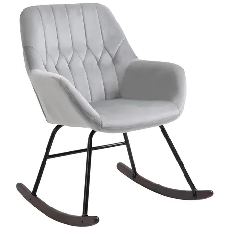Homcom Rocking Chair Reading Accent Armchair with Steel Frame for sale Buy Homcom Rocking Chair Reading Accent Armchair with Steel Frame from Furnituretta