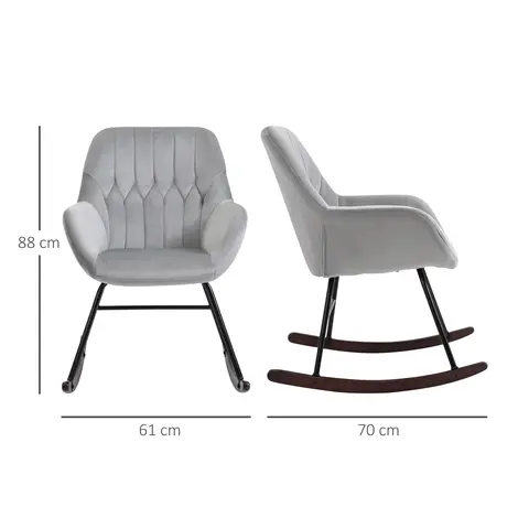 Homcom Rocking Chair Reading Accent Armchair with Steel Frame, 3 for sale Buy Homcom Rocking Chair Reading Accent Armchair with Steel Frame, 3 from Furnituretta