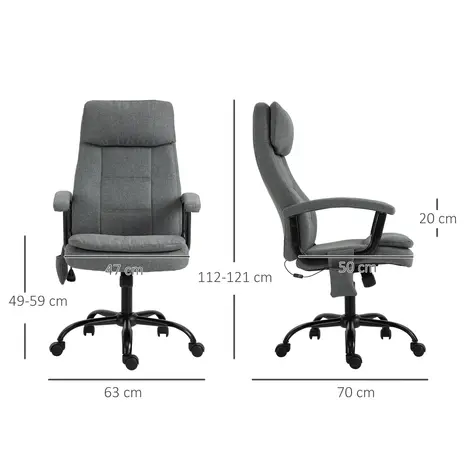 Vinsetto 2-Point Massage Office Chair Linen-Look Ergonomic, 3 for sale Buy Vinsetto 2-Point Massage Office Chair Linen-Look Ergonomic, 3 from Furnituretta