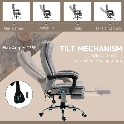 Vinsetto 6-point Vibrating Heat Massage Chair Micro Fibre Upholstery, 6 for sale Buy Vinsetto 6-point Vibrating Heat Massage Chair Micro Fibre Upholstery, 6 from Furnituretta