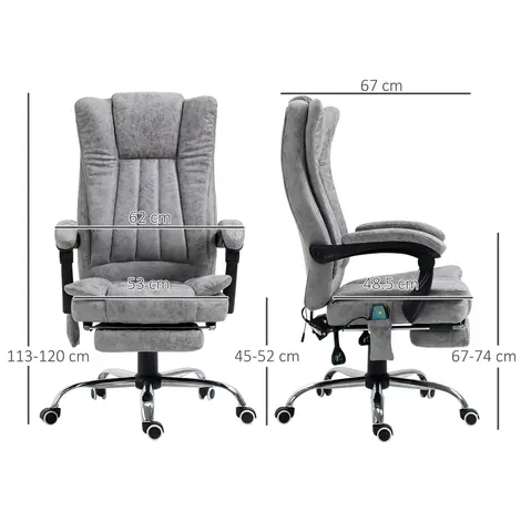 Vinsetto 6-point Vibrating Heat Massage Chair Micro Fibre Upholstery, 3 for sale Buy Vinsetto 6-point Vibrating Heat Massage Chair Micro Fibre Upholstery, 3 from Furnituretta