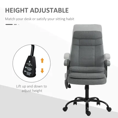 Vinsetto 2-Point Massage Office Chair Linen-Look Ergonomic, 6 for sale Buy Vinsetto 2-Point Massage Office Chair Linen-Look Ergonomic, 6 from Furnituretta