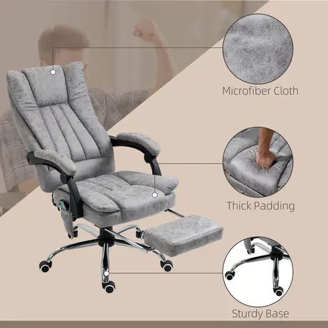 Vinsetto 6-point Vibrating Heat Massage Chair Micro Fibre Upholstery, 8 for sale Buy Vinsetto 6-point Vibrating Heat Massage Chair Micro Fibre Upholstery, 8 from Furnituretta