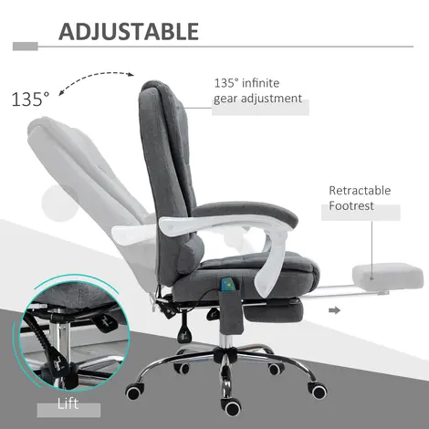 Vinsetto Heated 6 Points Vibration Massage Executive Office Chair, 5 for sale Buy Vinsetto Heated 6 Points Vibration Massage Executive Office Chair, 5 from Furnituretta