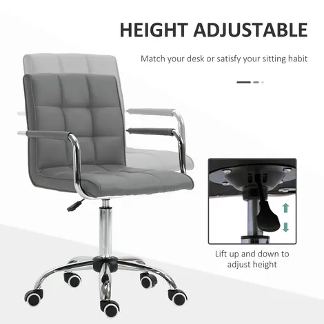 Vinsetto Mid Back PU Leather Home Office Desk Chair Swivel, 4 for sale Buy Vinsetto Mid Back PU Leather Home Office Desk Chair Swivel, 4 from Furnituretta
