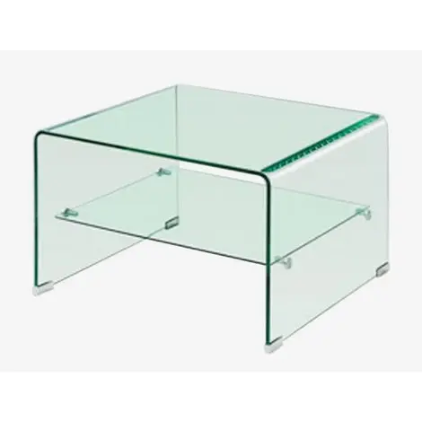 Buy Angola Clear Lamp Table with Shelf from Furnituretta