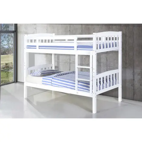 Ashbrook Solid Wood Bunk Bed White, Colour: White for sale Buy Ashbrook Solid Wood Bunk Bed White, Colour: White from Furnituretta
