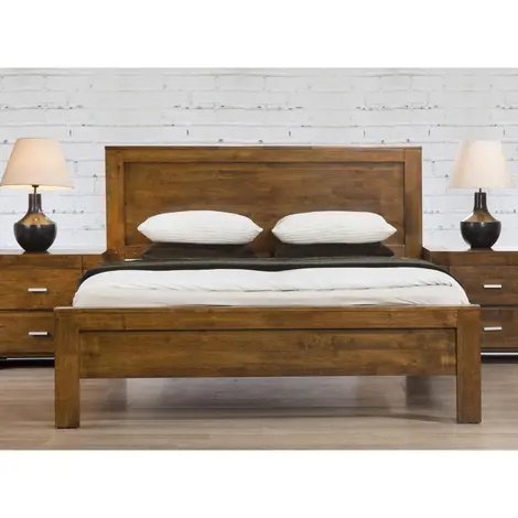 California Double Bed Solid Rubberwood Rustic Oak, Colour: Oak, Size: Double for sale Buy California Double Bed Solid Rubberwood Rustic Oak, Colour: Oak, Size: Double from Furnituretta