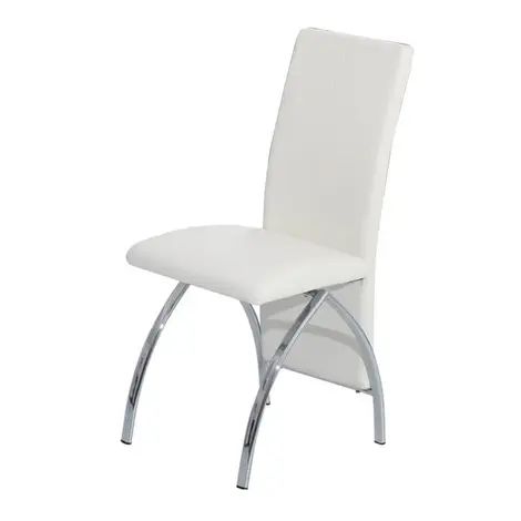 Costilla PU Dining Chair White & Chrome, Colour: White for sale Buy Costilla PU Dining Chair White & Chrome, Colour: White from Furnituretta