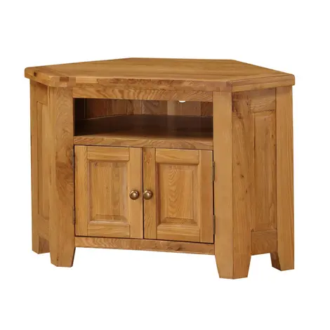 Buy Acorn Solid Oak TV Unit Corner from Furnituretta