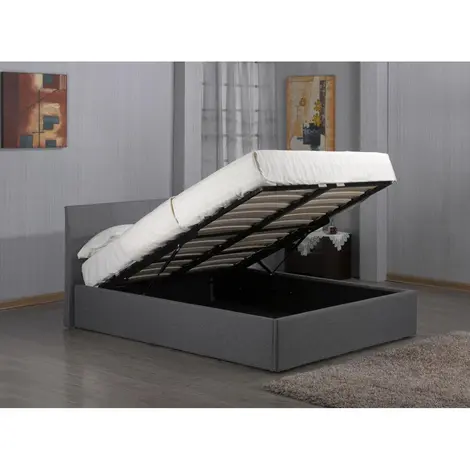 Buy Fusion Fabric Storage Single Bed Grey, Colour: Grey, Size: Single from Furnituretta