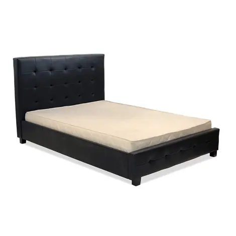 Lattice King Size Bed: Black PU Frame, Colour: Black, Size: King Size for sale Buy Lattice King Size Bed: Black PU Frame, Colour: Black, Size: King Size from Furnituretta