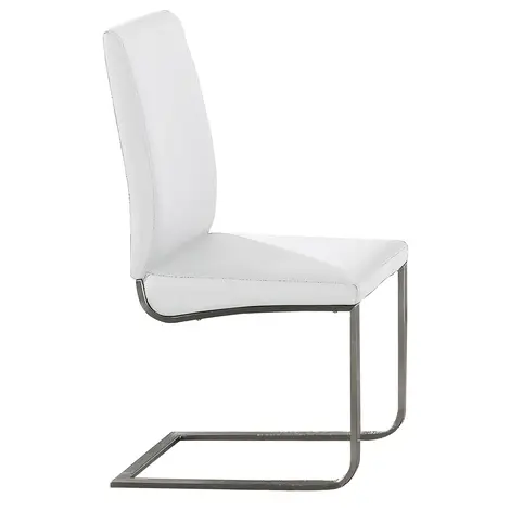 Maxwell PU Chairs Stainless Steel & White for sale Buy Maxwell PU Chairs Stainless Steel & White from Furnituretta