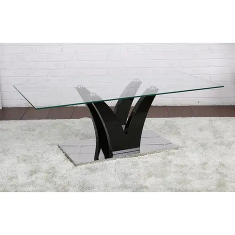 Buy Opal Glass Coffee Table Black High Gloss from Furnituretta
