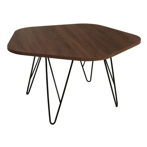Buy Tigris Coffee Table Walnut with Black Metal Legs from Furnituretta