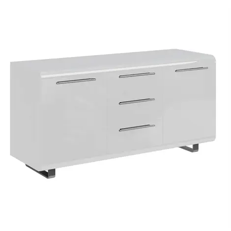 Buy Newline High Gloss Sideboard Large 2 Doors & 3 Drawers White, Colour: White from Furnituretta