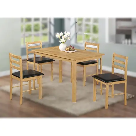Buy Timeless Elegance: Natural Wood Dining Set from Furnituretta