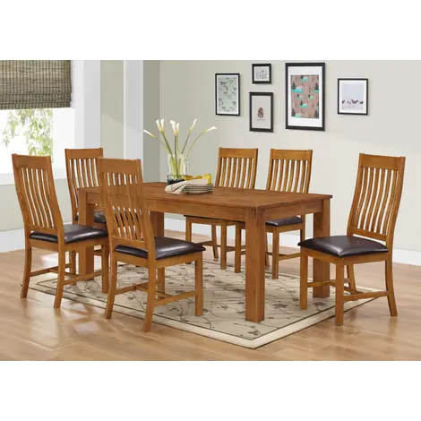 Buy Adderley Dining Set with 6 Chairs – Walnut Finish from Furnituretta