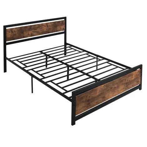 Buy Homcom Full Bed Frame with Headboard & Footboard from Furnituretta