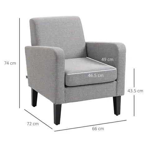 Homcom Modern Accent Chair, Occasional Chair with Rubber Wood Legs, 3 for sale Buy Homcom Modern Accent Chair, Occasional Chair with Rubber Wood Legs, 3 from Furnituretta