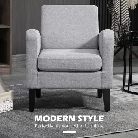 Homcom Modern Accent Chair, Occasional Chair with Rubber Wood Legs, 4 for sale Buy Homcom Modern Accent Chair, Occasional Chair with Rubber Wood Legs, 4 from Furnituretta